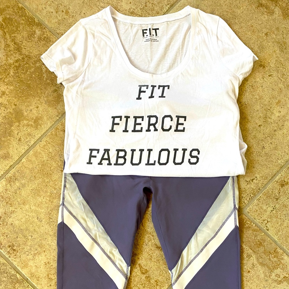 Fabletics leggings and t shirt